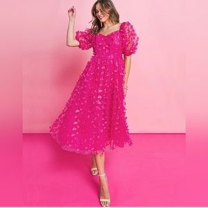 Jealous Tomato Pink Butterfly Dress